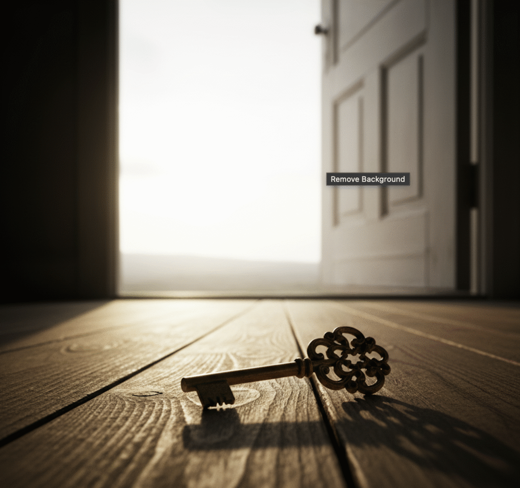 Psychology of quitting: Key symbolizing freedom from toxic job despite financial independence