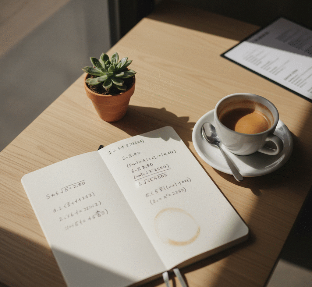 Save money and maintain your social life budgeting notebook coffee shop scene